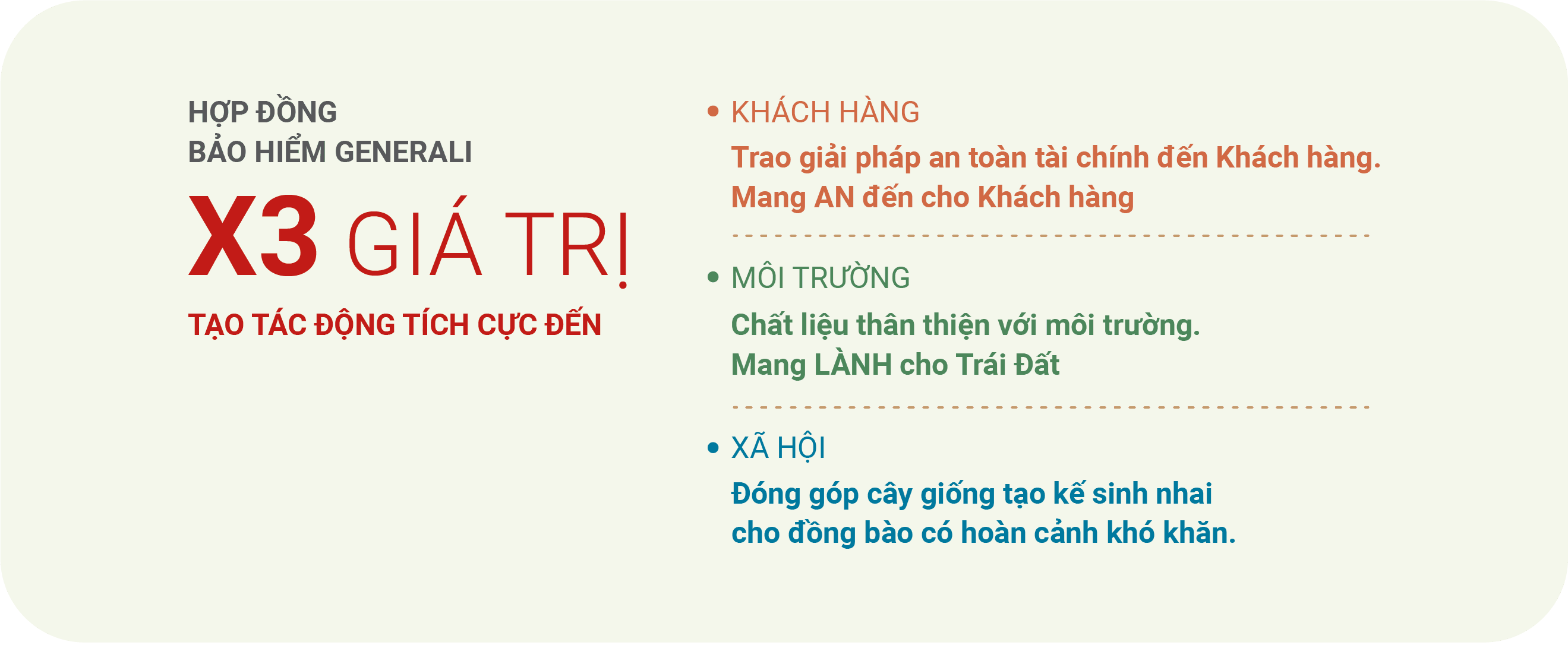Generali Việt Nam tự hào giới thiệu bộ Hợp đồng Bảo hiểm phiên bản thân thiện với môi trường.