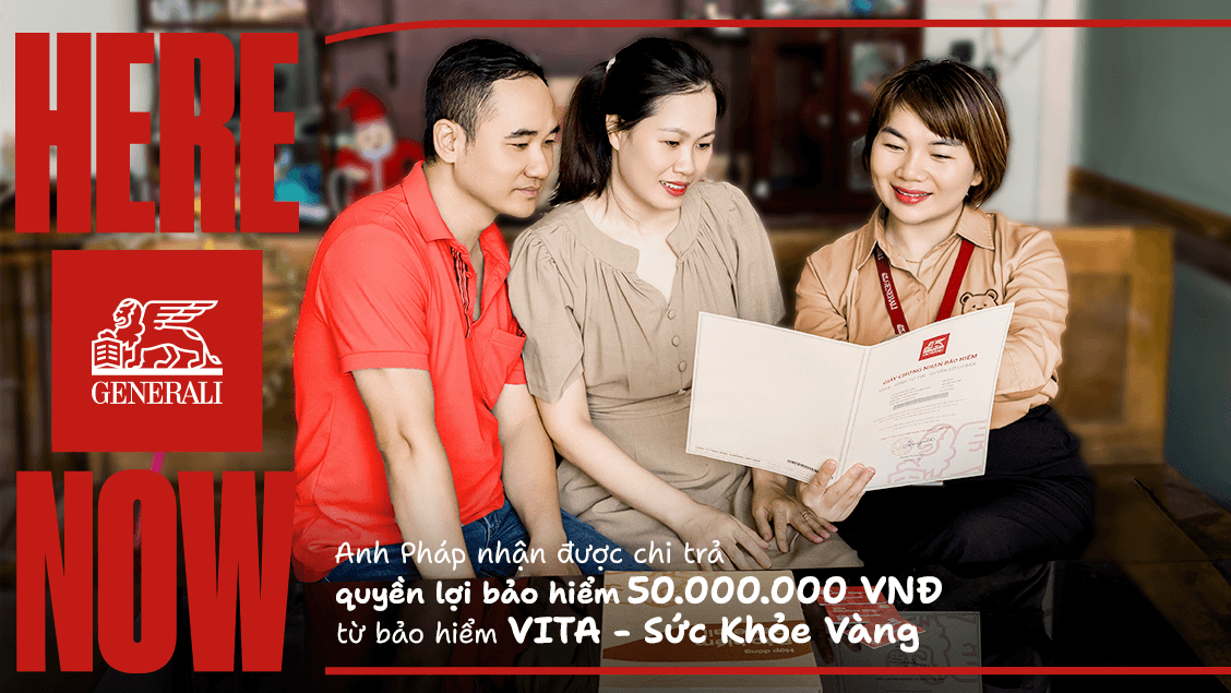Gia đình anh Pháp nhận được chi trả quyền lợi bảo hiểm 50 triệu đồng